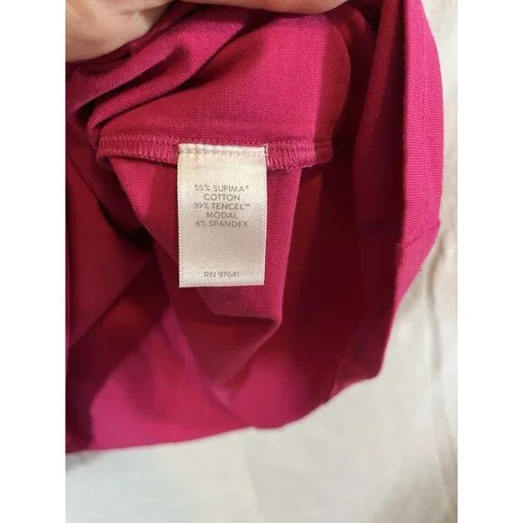 J Jill Women’s NWT 2X Pink Luxe Supima Scoop-Neck Tee - Picture 4 of 10